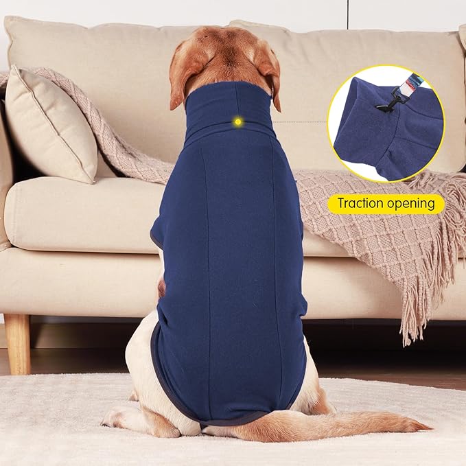 Dog Sweater Pullover Cold Weather Vest for Dogs Dog Sweatshirt & Jacket for Indoor and Outdoor Use (XX-Large, Navy Blue)
