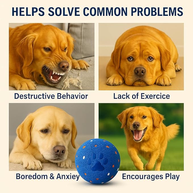 2025 Upgraded Smart Interactive Dog Toy, Durable E-TPU Material, Built-in Anti-mistouch Switch, for Large, Medium, and Small Dogs – Dog Toys to Keep Them Busy Indoors & Outdoors