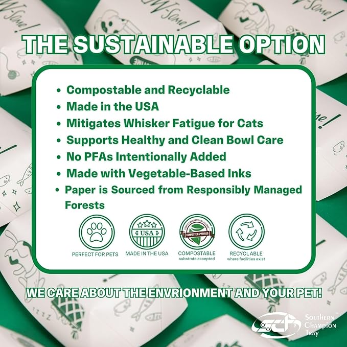 Southern Champion Tray, Large Disposable Pet Food Bowl, 2 Cups (25 Quantity) Dog Food Tray, Travel Pet Bowl, Feeding Cats and Dogs, Wet Food and Dry Food, Two Cups Capacity, 25 Count