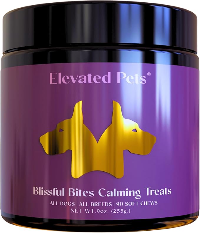 Calming Dog Treats for Anxiety Relief – Melatonin, Chamomile & L-Theanine | Sleep & Stress Support for Travel, Thunder, Barking