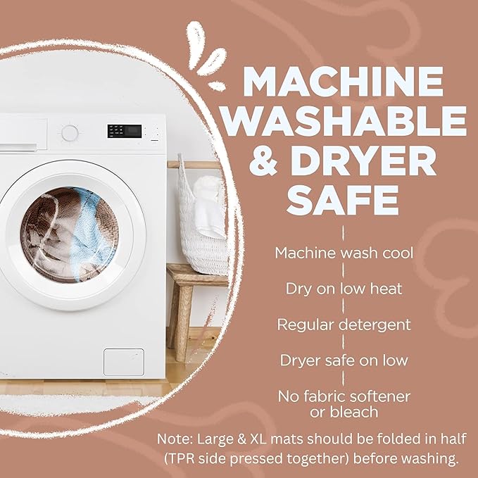 Soggy Doggy Doormat with Bone Design - Ultra Absorbent Microfiber Chenille Wet Dog Mat for Muddy Paws - Non-Slip and Machine Washable (Beige/Red Bone, Extra-Large 36” x 60”)