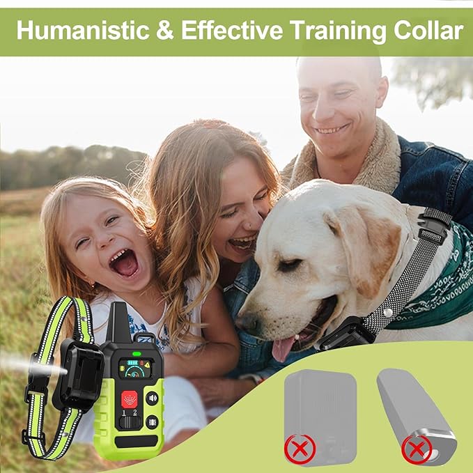 Citronella Training Collar for Dog [No Spray Refill] Spray Dog Training Collar with Beep/Vibration/Spray 4 Mode & 6 Adjustable Sensitivities IPX7 Waterproof Safer Bark Collar for L/M/S Dogs