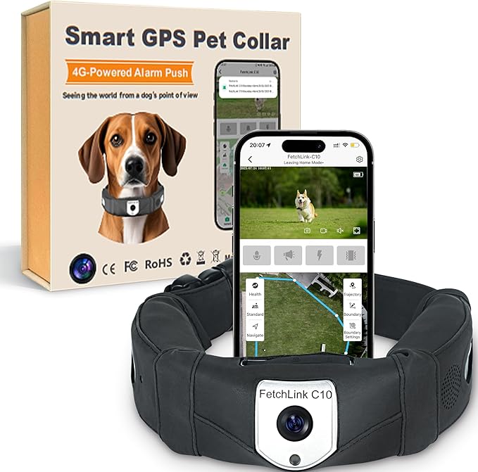 Advanced GPS Wireless Dog Fence with 2K HD Camera & Two-Way Audio, Unlimited Virtual Fences & Pinpoint 3D Tracking, Dog Collar with App & All-Weather Waterproof, for Medium & Large Dogs