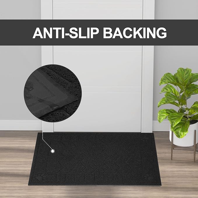 Cat Litter Mat, Litter Trapping Mat Soft on Kitty Paws, 47" x 35" Kitten Litter Box Mat for Cleaner Floors, Waterproof, Easy Clean, Durable XL Large Size Cat Litter Pad for Kitten.