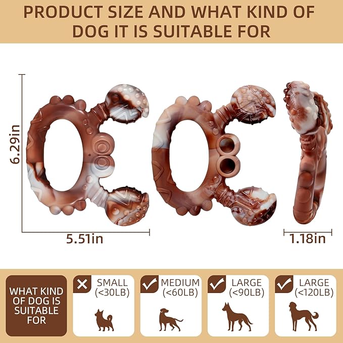 Indestructible Dog Toys for Aggressive Chewers, Tough and Durable Chew Toys for Large Medium Dogs, Interactive Dog Chew Toys to Keep Them Busy (D Crab)
