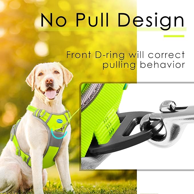 ThinkPet No Pull Harness Breathable Sport Vest with Handle-Dog Harnesses Reflective Adjustable for Medium Large Dogs