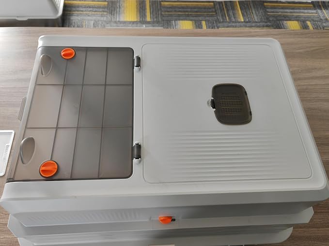 Extra Large Stainless Steel Litter Box with Lid, 28"L x 20"W x 17"H XXXL Enclosed Metal Cat Litter Box with Litter Scoop & Foot Pedal, Odor Control,Easy Cleaning for Big Cats, Multiple Cats