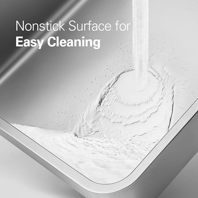 Zarler Stainless Steel Litter Box for Kittens, Small Cat Litter Box 17" L x 13" W x 11.8" H, Metal Kitty Litter Boxes with High Sides, Pink (Non-Sticky, Easy to Clean, Anti-Urine Leakage)