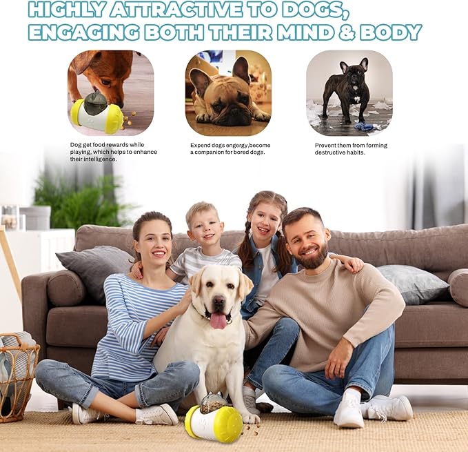 Dog Treat Toy - Interactive Dog Toys for Boredom, Treat Dispensing Enrichment Dog Puzzle Toy Food Puzzles Ball for Mental Stimulation Boredom Buster (C)