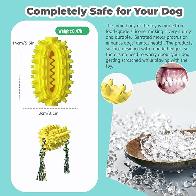 Dog Treat Toy - Interactive Dog Toys for Boredom, Treat Dispensing Enrichment Dog Puzzle Toy Food Puzzles Ball for Mental Stimulation Boredom Buster for Small Medium Large Dogs (F)