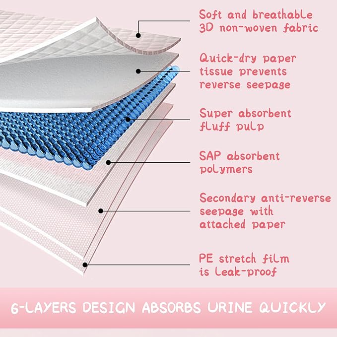 100 Count Cat Litter Pads for Tidy Cats Breeze Litter System 16.9 x 11.4 Inch Lavender Scented Cat Pad Refills Super Absorbent Quick-Dry Pee Pads for Cats (Pink)