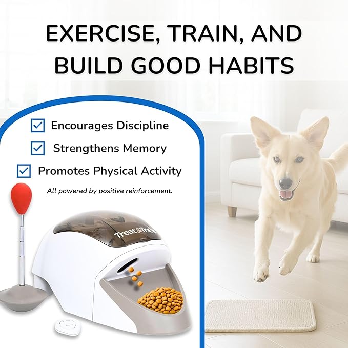 Treat&Train® - Remote Treat Dispensing Dog Training System, Positive Reinforcement, Calm Behavior, Distraction Avoidance (Treat&Train® Remote Dog Trainer with Carry Bag)