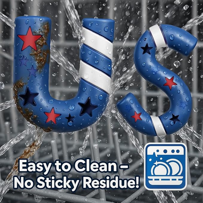 American Playtime Dog Chew Toy, Blue 6" in 2 Pack Interactive Outdoors Toys for Aggressive Chewers for Treat-Filling Capabilities and Tug of War Dog Toy, Tough Toys for Medium,Large Dogs