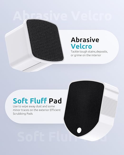 SEAOURA 2-in-1 Mini Aquarium Magnetic Cleaner with Digital Thermometer, Fish Aquariums Magnets Brush only for Glass Tank,Tiny Magnet Floating Cleaning Tool for 1-30 Gallons