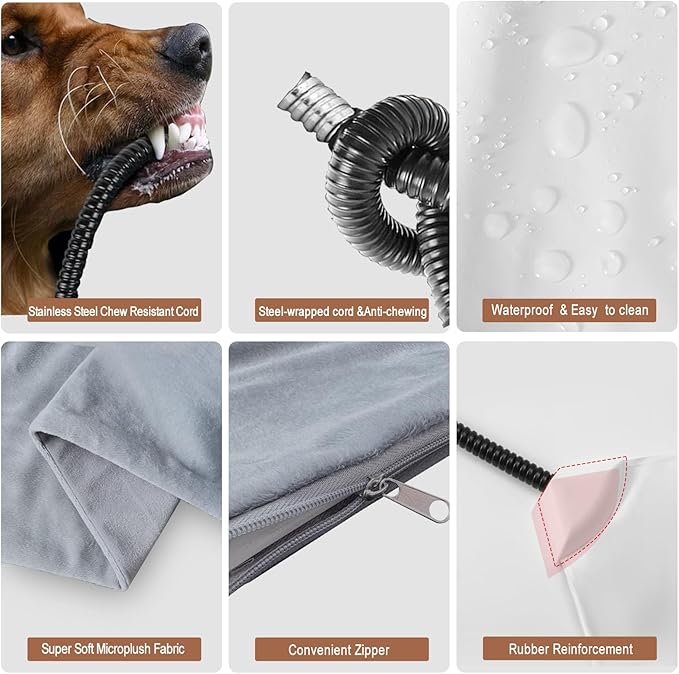 On/Off Switch Electric Pet Heating Pad with Chew Resistant Cord and Machine Washable Cover,Indoor Heated Pet Bed Warmer,for Cat Beds and Dog Beds 90x60cm