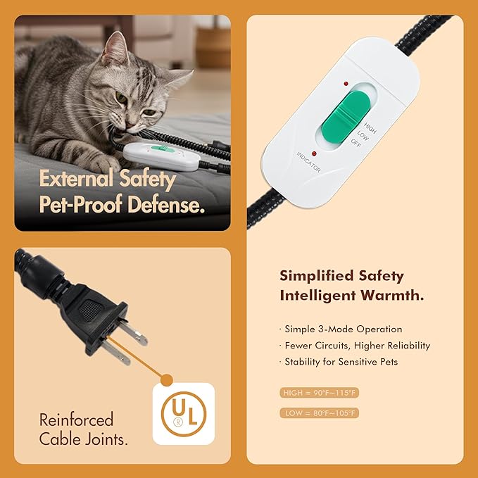 Extra Large Dog Heating Pad Waterproof Electric Heated Cat Beds for Indoor Outdoor, Adjustable Temperature, Washable Yellow Leaf Shaped Cat Heating Pad Non Slip Bottom(47"X36")