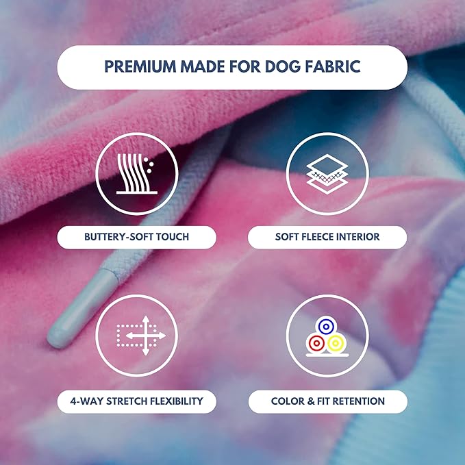 Spark Paws Dog Hoodie – Premium Dog Sweater for Small, Medium, and Large Dogs | Warm Outfits for French Bulldogs, Pitbull, Puppy, Winter Jacket Alternative - Snow Cone - 3XL