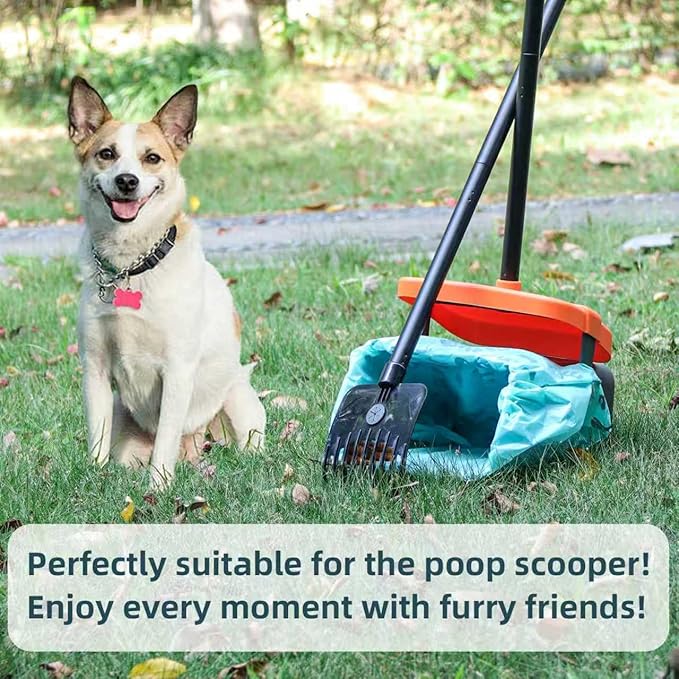 100 Count Extra Large Dog Poop Bags with Handle, fit for Swivel Bin Pooper Scooper,CornStarch Based Heavy Duty and Leak-Proof Waste Bags for Dog & Cat Litter(Lavender Scent)