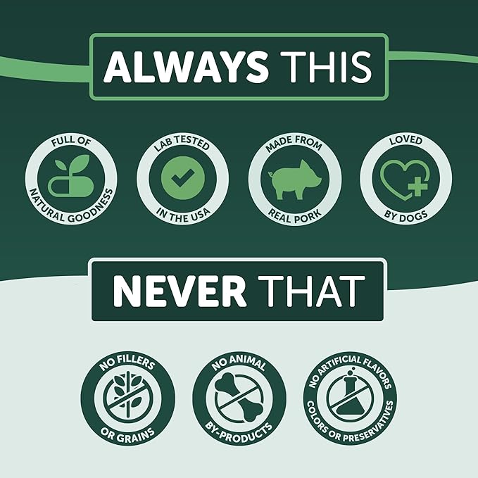 Deli Sticks Pork and Chicken Human-Grade Gluten-Free Soft and Chewy Dog Treats, 10 Count Bag