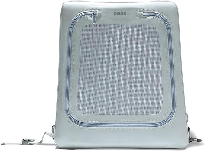 Diggs Enventur Large Inflatable Travel Dog Crate – Ultra-Light & Portable Dog Crate – Puncture-Resistant, Waterproof, Compact – Safe, Durable for Adventures & Travel - 40”L x 24”W x 30”H (Grey)