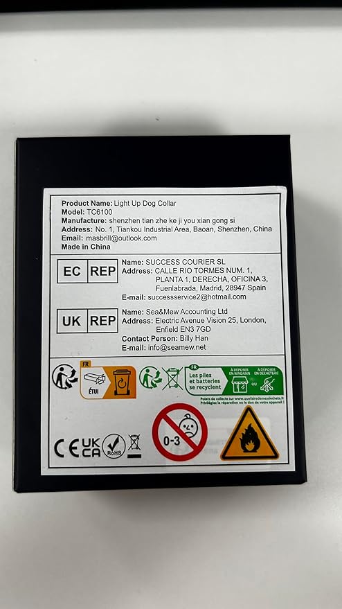 MASBRILL Light Up Dog Collars - LED Dog Collar Rechargeable Lighted Dog Collars Resistant-Water Night Walking Glow in The Dark Collars