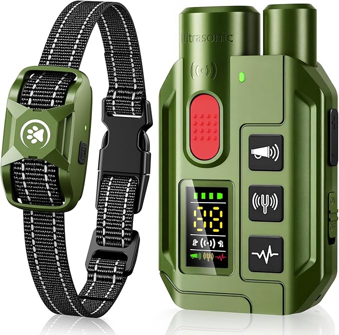 Dog Shock Collar with Remote – 3300ft Range, Waterproof & Rechargeable, Adjustable Beep, Shock, Vibration & Ultrasonic Modes, Dog Training Collar for Obedience & Behavior Control