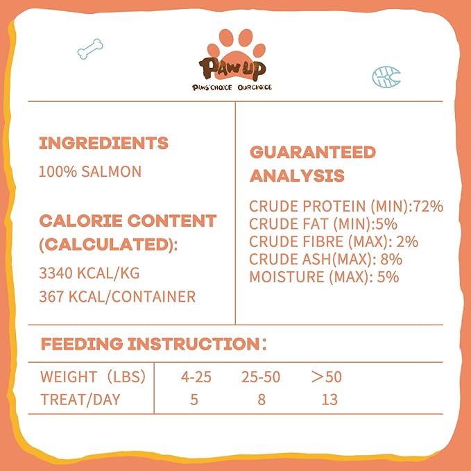 Freeze Dried Salmon Dog Treats, Single Ingredient Raw Dog Food Toppers, Healthy Training Treats for Dogs,3.8 oz