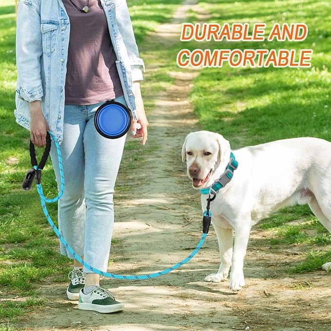BARKBAY Dog Leashes for Large Dogs Heavy Duty Dog Leash 4/5/6 FT with Comfortable Padded Handle and Highly Reflective Threads for Medium Large Dogs Walking Training Running (6FT-1/2'',Blue)