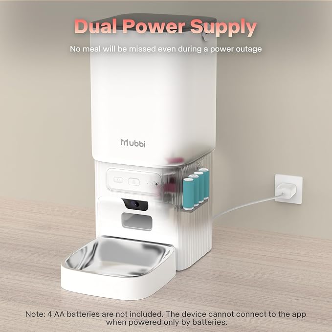 Automatic Cat Feeder with Camera, 5G WiFi Automatic Dog Feeder, 7L Cat Food Dispenser with Night Vision, 1-15 Meals, 1-99 Portions, 2-Way Audio, Jam Free, Ideal for Multiple Pets