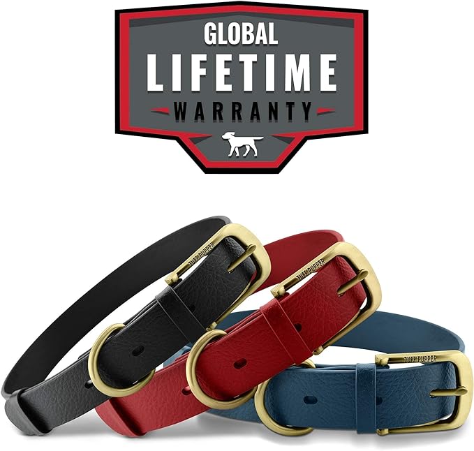 Tuff Pupper Classic Heavy Duty Dog Collar | 10x Stronger Than Leather | 100% Waterproof & Odor Proof Dog Collar | Tough Rust-Proof All Metal Hardware