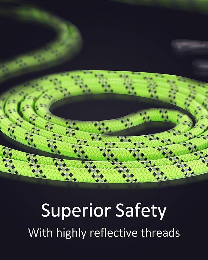 2 Pack Orange&Green 20FT Long Dog Leashes That Pull,Heavy Duty Dog Lead for Large Medium Small Dogs Outside Walking, Playing, Camping, or Yard