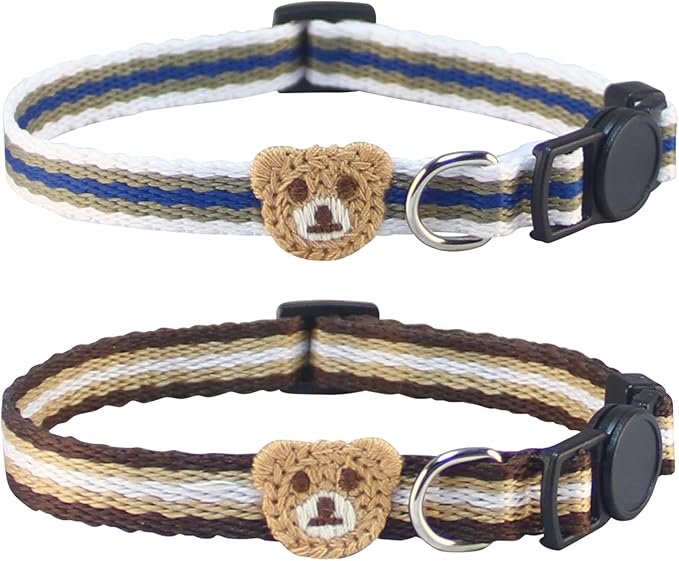 Yizepet Cat Collars, Breakaway Kitten Collar, Cute Kitty Collar in 2 Pack, Pet Supplies Accessories