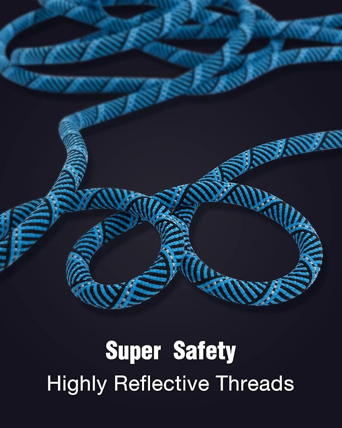 (2 Pack) Long Dog Leash for Dog Training 15FT/30FT/50FT, Dog Rope Check Cord with Reflective Thread for Large Medium Small Dogs, Dog Tie-Out Cable Lead for Hunting, Camping or Backyard