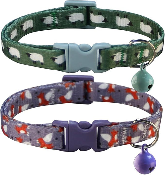 Yizepet Cat Collars, Breakaway Kitten Collar, Cute Kitty Collar in 2 Pack, Pet Supplies Accessories