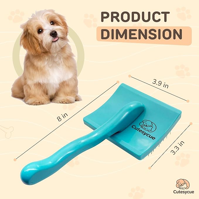 Dog Slicker Brush for Large Dogs – Gentle Long Bent Pins for Goldendoodles, Labradoodles & Poodles – Removes Tangles, Knots & Mats – Eco-Friendly Handmade Wood Brush, Groomer-Recommended Comfort Grip