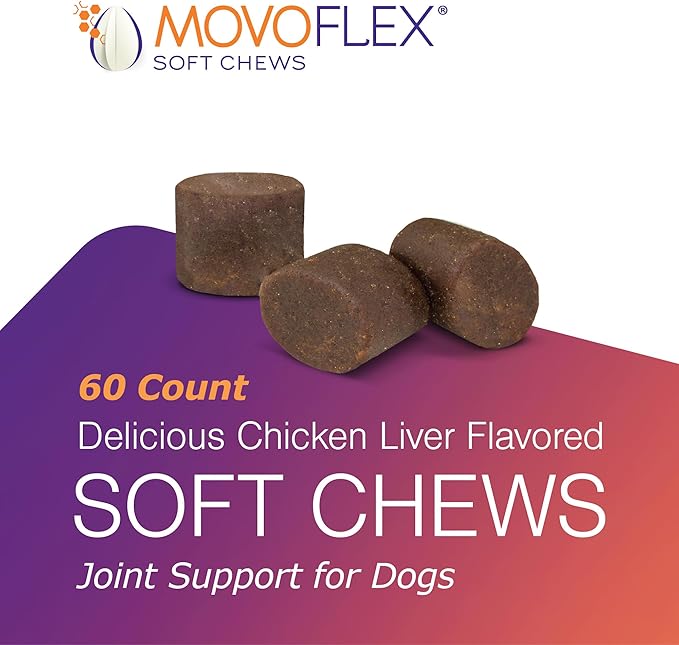 MOVOFLEX Soft Chews Hip and Joint Support Supplement for Large Dogs 60 Count by Virbac