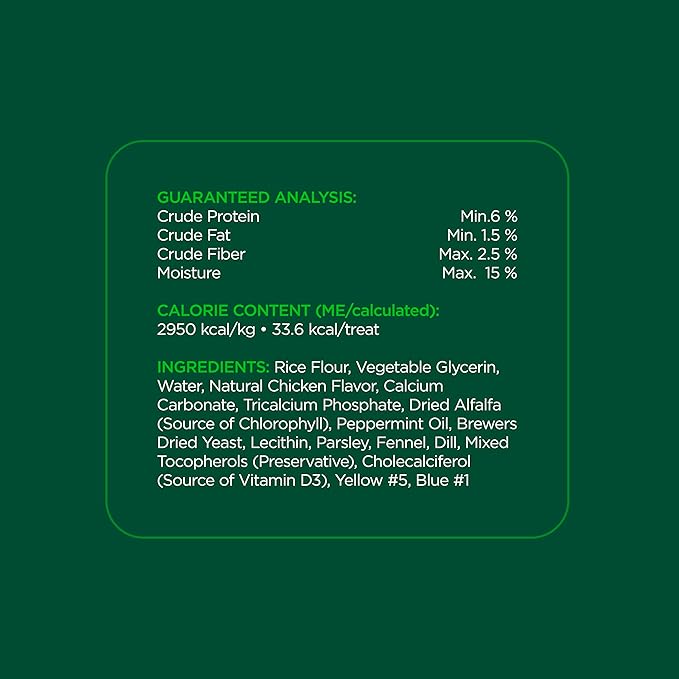 Minties Dental Chews for Dogs, 80 Count, Vet-Recommended Mint-Flavored Treats for Tiny/Small Dogs 5-24 lbs, Dental Bones Clean Teeth, Fight Bad Breath, and Removes Plaque and Tartar