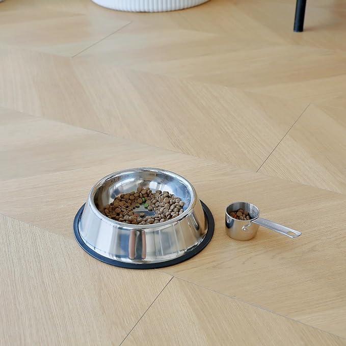 KEAWELL Premium Dog and Cat Food Measuring Cup 18/10 Stainless Steel (1, 1/4 Cup)