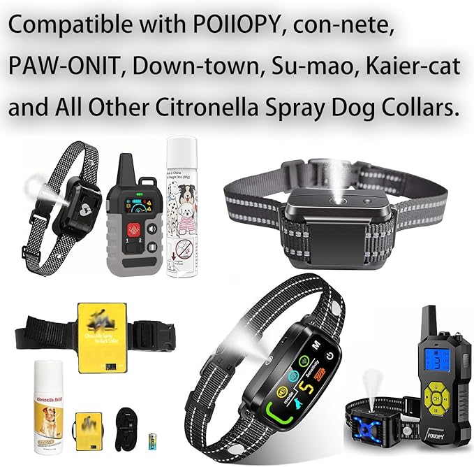 Citronella Spray Refill Can All Other Brand Citronella Spray Dog Collars, Remote Training Collars, Dog Anti-Bark Collars, Humane and Safe Spray for Pets, 90ml/Can (New Formula)