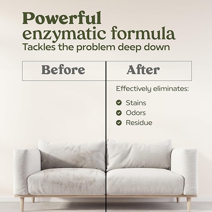PAWFUME Stain & Pet Urine Odor Eliminator, 4-Pack – Removes Impurities in Seconds – Enzymatic Formula, Quick-Dry Action, & Eco-Friendly Ingredients – Upholstery, Fabrics, and Carpet Cleaner Spray