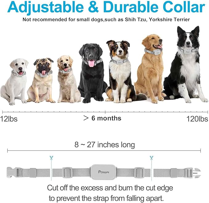 Citronella Dog Training Collar with Remote, Spray/Vibration/Beep, 3 Modes & 3 Spray Levels Humane Citronella Bark Collar, No Shock Rechargeable, 1000ft Range, Only Works with Remote