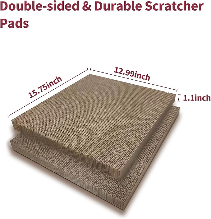 Refill Cat Scratching Board, 2 Packs Cat Scratch Pad, Double-Sided Design Cat Scratching Board for Cats to Playing and Sleeping