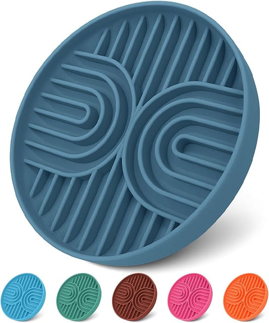 Slow Feeder Dog Bowls, Dishwasher Safe, Non-Slip Base, BPA-Free Slow Eating Dog Bowl (Stone Gray, 1-Pack)