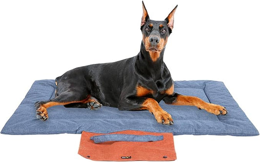 KHONSU PET Dog Travel Mat for Camping Portable Waterproof Lightweight & Outdoor Easy Clean Pad Foldable into Compact Carry Bag (Large Sized up to 65 lbs)