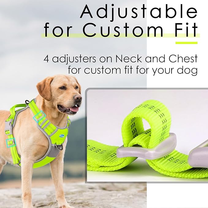 ThinkPet No Pull Harness Breathable Sport Vest with Handle-Dog Harnesses Reflective Adjustable for Medium Large Dogs