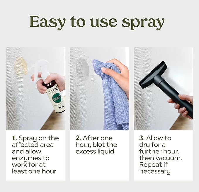 PAWFUME Stain & Pet Urine Odor Eliminator, 2-Pack – Removes Impurities in Seconds – Enzymatic Formula, Quick-Dry Action, & Eco-Friendly Ingredients – Upholstery, Fabrics, and Carpet Cleaner Spray
