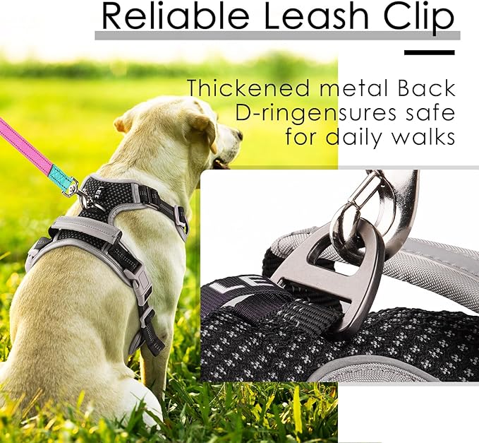 ThinkPet No Pull Harness Breathable Sport Vest with Handle-Dog Harnesses Reflective Adjustable for Medium Large Dogs