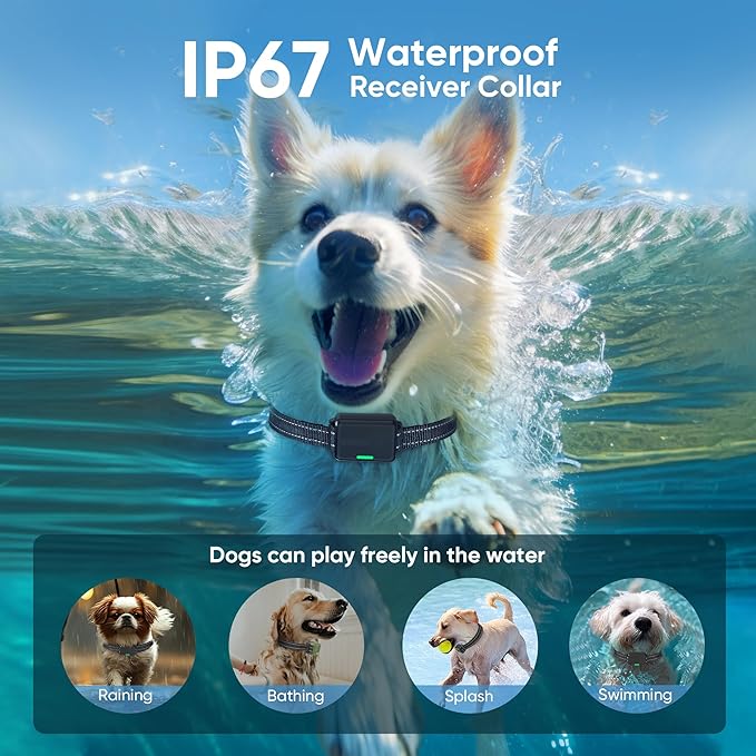 Dog Shock Collar 2 Dogs (5-120Lbs) - 4500FT Dog Training Collar with 3 Training Modes, Security Lock,IP67 Waterproof＆Rechargeable e-Collar with Remote for All Breeds (Green)