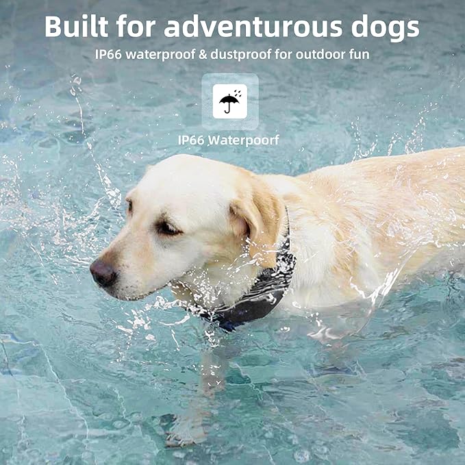 Advanced GPS Wireless Dog Fence with 2K HD Camera & Two-Way Audio, Unlimited Virtual Fences & Pinpoint 3D Tracking, Dog Collar with App & All-Weather Waterproof, for Medium & Large Dogs