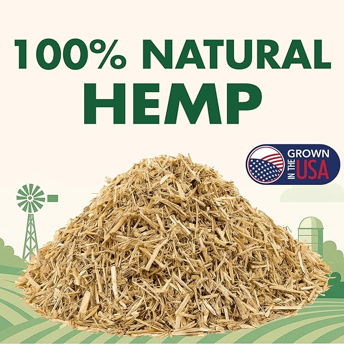 CountryMax Super Absorbent Hemp Bedding – 33 lb Bag (150L / 5.2 cu ft) – Low Dust, Natural Odor Control, Eco-Friendly Pet Bedding for Chicken Coops, Rabbits, Horses & Reptiles